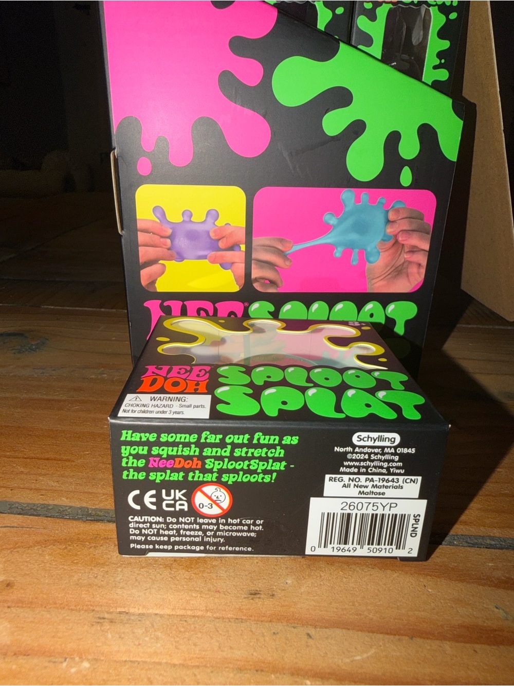 Nee Doh Sploot Splat Kids Stress Toy - Neon Green Authentic - Picture 3 of 6